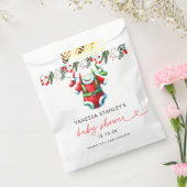 Winter Red Christmas Santa Baby shower Bedankt Bedankzakje (Gezegeld)