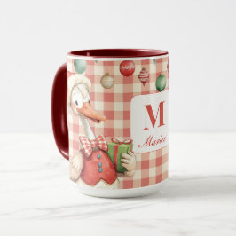 Winter Red Christmas Silly Goose 1st birthday Mok
