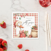 Winter Red Christmas Silly Goose  1st birthday Servet (Insitu)