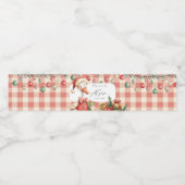 Winter Red Christmas Silly Goose  1st birthday Waterfles Etiket (Enkel label)