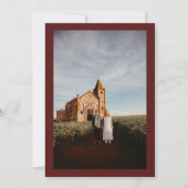 Winter Red Flower Waterverf bruiloft Kaart (Achterkant)