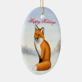 Winter Red Fox Customizable Ornament (Rechts)