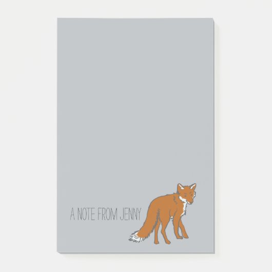 Winter Red Foxes Pattern Post-it® Notes (Voorkant)