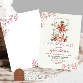 Winter Red Ginger Jar Chinoiserie Bruids Brunch Kaart