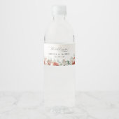Winter Red Greenery Pinecone Water Bottle Label Waterfles Etiket (Voorkant)