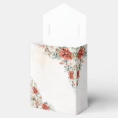 Winter Red Greenery Pinecone Wedding Favoriet Box Bedankdoosjes (Geopend)