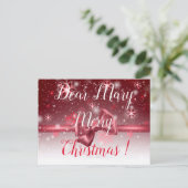 Winter Red Jouw naam Briefkaart (Staand voorkant)