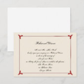 Winter Red Mistletoe Wedding Rehearsal Dinner Kaart (Voorkant / Achterkant)