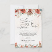 Winter Red Pinecone Wedding Flat Bedankt Kaarten (Voorkant)