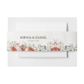 Winter Red Pinecone Wedding Invitation Belly Band Uitnodigingen Wikkel (Voorkant Voorbeeld)