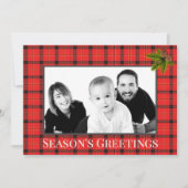 Winter Red Pset Photo Feestdagenkaart (Voorkant)