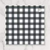 Winter Red Truck Black Buffalo Play Birthday Bedankjes Labels (Achterkant)