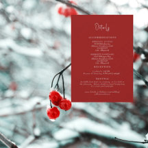Winter Red Wedding Details Behuizing