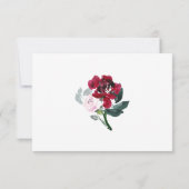 Winter Red & White Rose Dinner Options RSVP Kaartje (Achterkant)