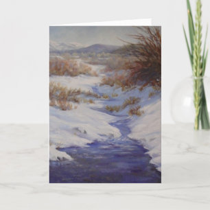 Winter Red Willow Creek Fine Art Card Feestdagen Kaart