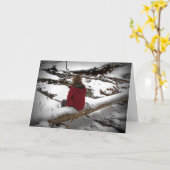 Winter Reflecties denken aan jou Kaart (Gele Bloem)