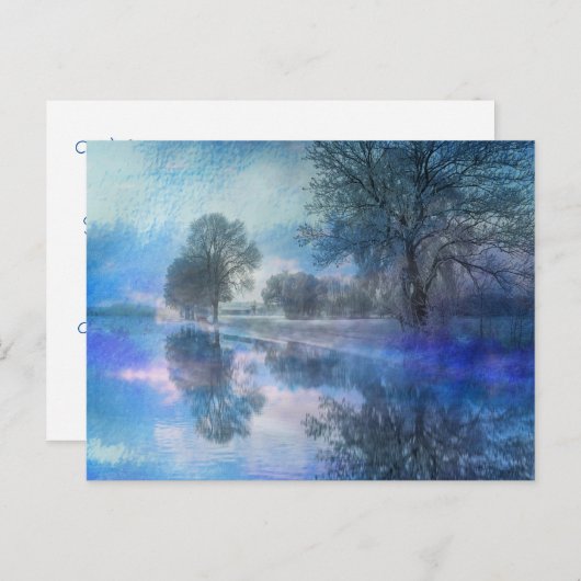 Winter Reflection Holiday Briefkaart (Voorkant / Achterkant)