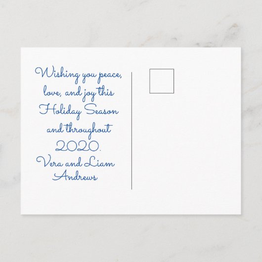 Winter Reflection Holiday Briefkaart (Achterkant)