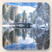 Winter Reflection op Yosemite Bier Onderzetter (Voorkant)
