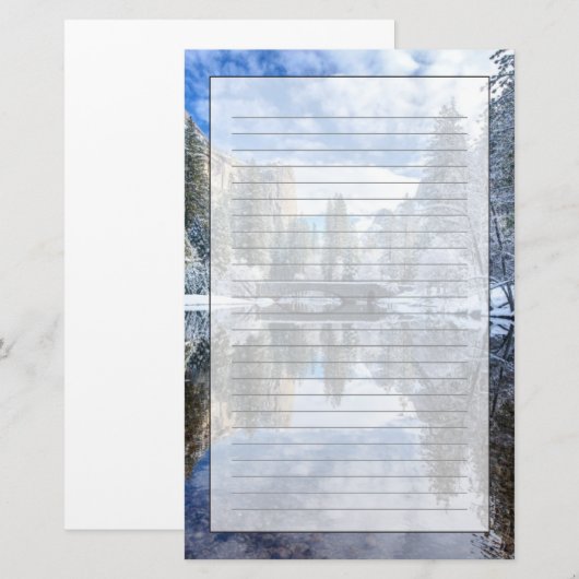Winter Reflection op Yosemite Briefpapier (Voorkant / Achterkant)