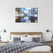Winter Reflection op Yosemite Canvas Afdruk (Insitu (Slaapkamer))