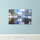 Winter Reflection op Yosemite Canvas Afdruk (Insitu (Houten vloer))