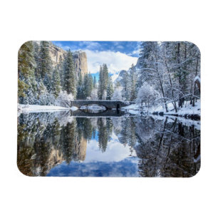 Winter Reflection op Yosemite Magneet