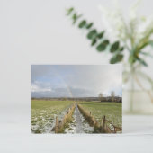 Winter Regenboog Arnside Moss Briefkaart (Staand voorkant)