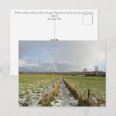 Winter Regenboog Arnside Moss Briefkaart (Voorkant / Achterkant)