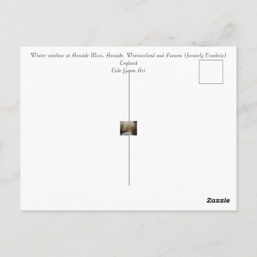 Winter Regenboog Arnside Moss Briefkaart (Achterkant)