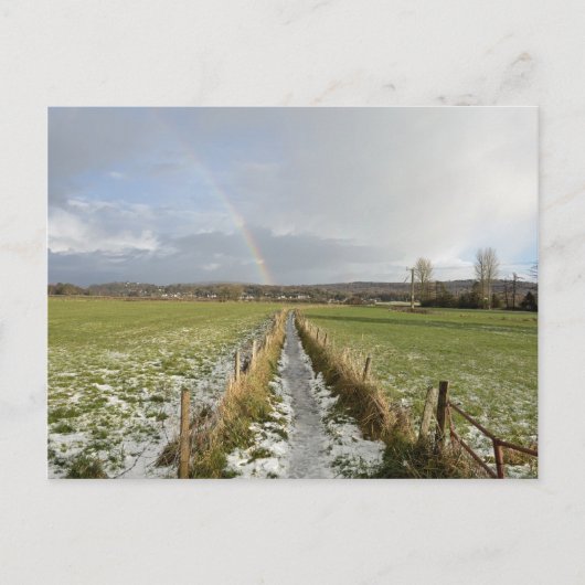 Winter Regenboog Arnside Moss Briefkaart (Voorkant)