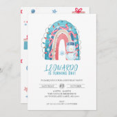 Winter Regenboog Boog, Kerstmis 1e Verjaardag Kaart (Voorkant / Achterkant)