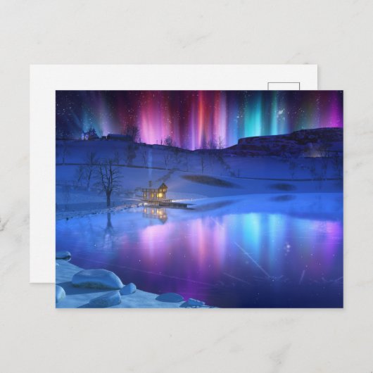 Winter Regenboog Briefkaart (Voorkant / Achterkant)