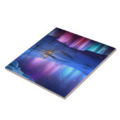 Winter Regenboog Decoratieve Tegel / Trivet Tegeltje (Zijkant)