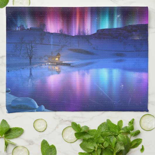 Winter Regenboog Handdoek (Gevouwen)