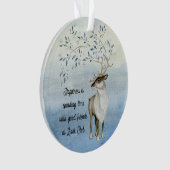 Winter Reindeer Book Club Friendship Quote Ornament (voorkant)