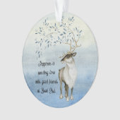 Winter Reindeer Book Club Friendship Quote Ornament (voorkant)