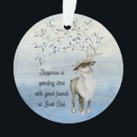 Winter Reindeer Book Club Friendship Quote Ornament<br><div class="desc">Geluk brengt tijd door met goede vrienden bij de inspirerend vriendschap van Book Club. Het lieflijke ontwerp van de waterverf kenmerkt een rendier met florale geweien.</div>
