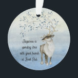 Winter Reindeer Book Club Friendship Quote Ornament<br><div class="desc">Geluk brengt tijd door met goede vrienden bij de inspirerend vriendschap van Book Club. Het lieflijke ontwerp van de waterverf kenmerkt een rendier met florale geweien.</div>