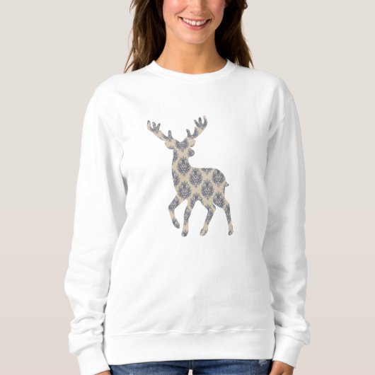 Winter Reindeer Chinoiserie Sweater (Voorkant)
