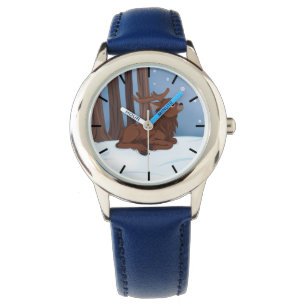 Winter Reindeer Horloge