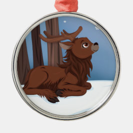 Winter Reindeer Metalen Ornament