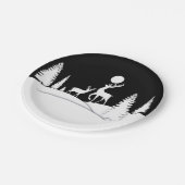 Winter Reindeer Papieren Bordje (Gekanteld)