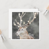 Winter Reindekerst met kerstfeestdagen Kaart (Voorkant / Achterkant in situ)