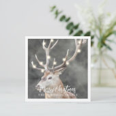 Winter Rendier Glow Kerst Holiday Kaarten (Staand voorkant)