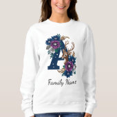 Winter Rendier Monogrammed Familie Kerstmis Trui (Voorkant)