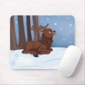 Winter Rendier Muismat (Met muis)