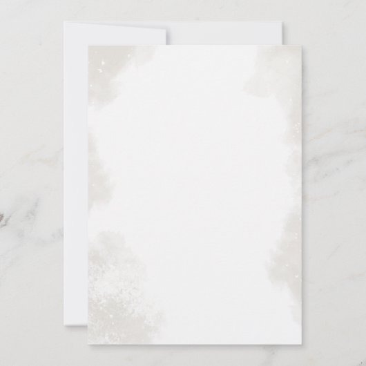 Winter rendieren bloemenkerstfeest kaart (Achterkant)