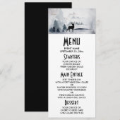 Winter rendieren rustieke Waterverf bruiloft Kaart (Voorkant / Achterkant)