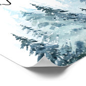 Winter rendieren Verjaardagsfoto Mijlpaal Poster (Hoek)